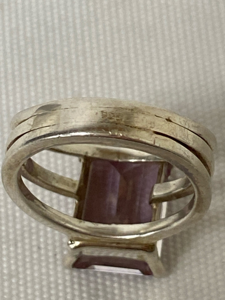 Lilac Silver Rectangle(s) Ring