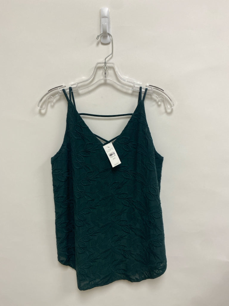 LOFT Size XXS Forest Green Texture Tank Ladies Top