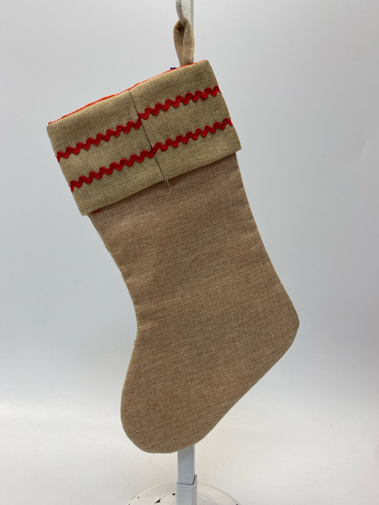 Tan Snowman Burlap Christmas