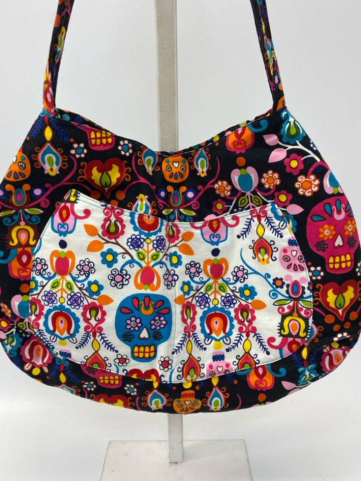 Black Multi-Color Tote Bag