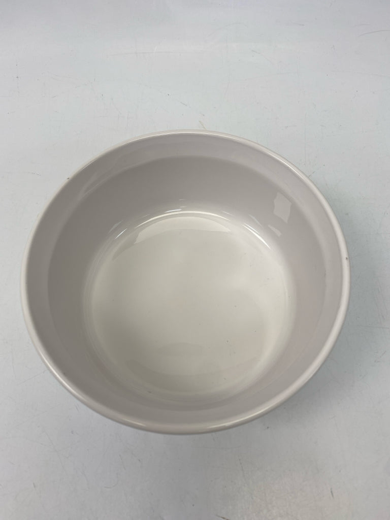 Corningware White Clear Ribbed Ceramic/Glass Bakeware