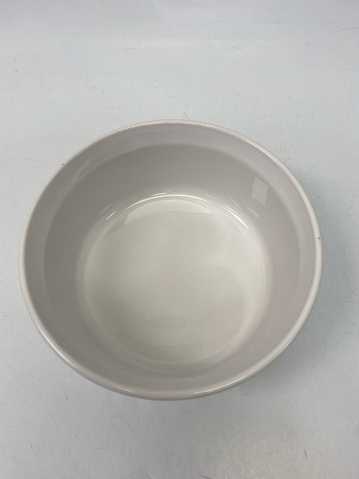 Corningware White Clear Ribbed Ceramic/Glass Bakeware