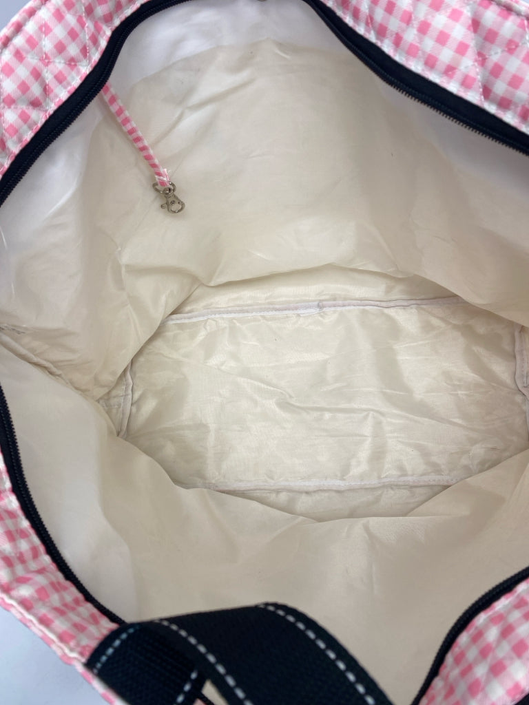 Scout Pink White Checkered Tote Bag