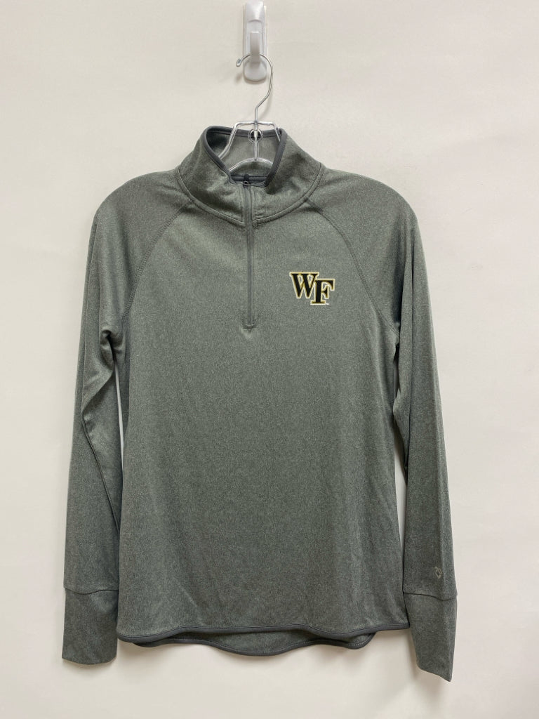 COLOSSEUM SIZE M Gray Wake Forest Quarter Zip Boy&