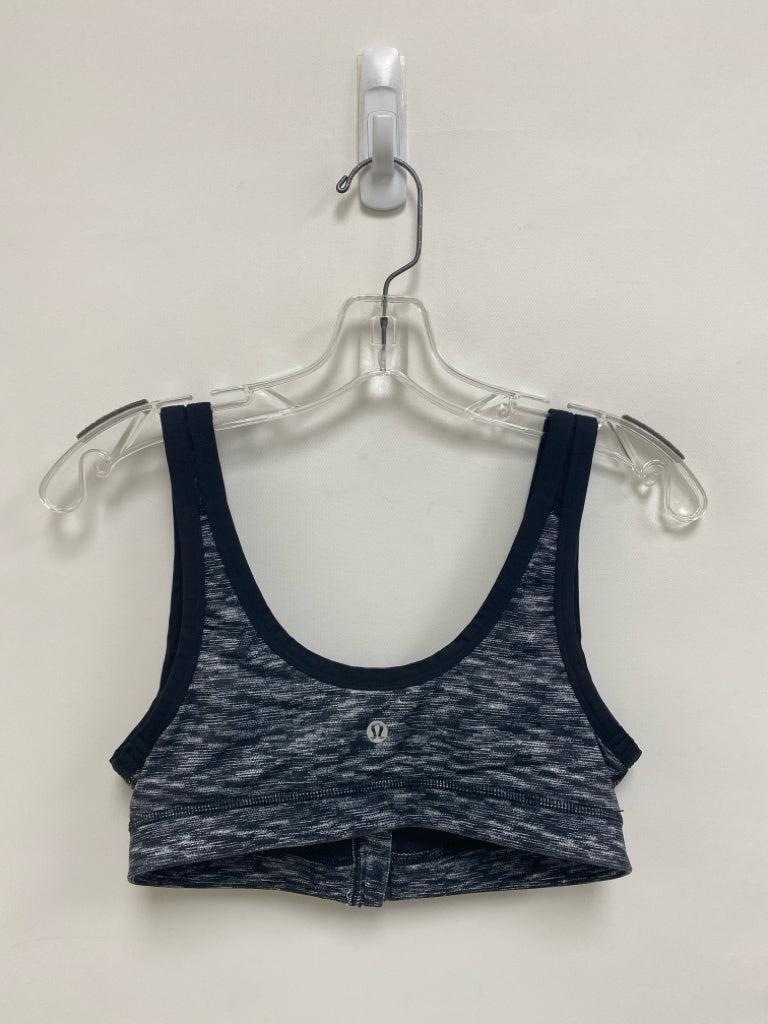 Lululemon Size 8 Black Streaked Athletic  Bra