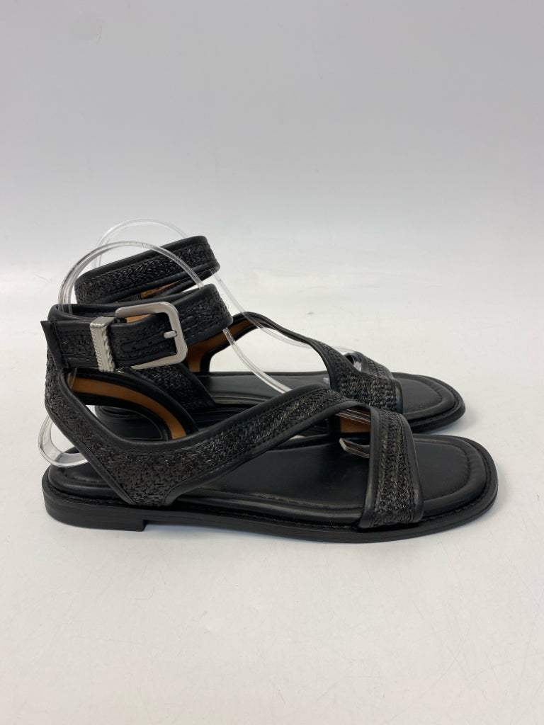 NWOT Crown Vintage  Size 8.5 Black Woven Sandals