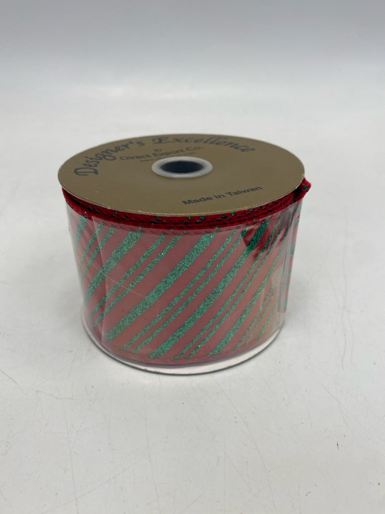 NEW Red Green Striped Christmas