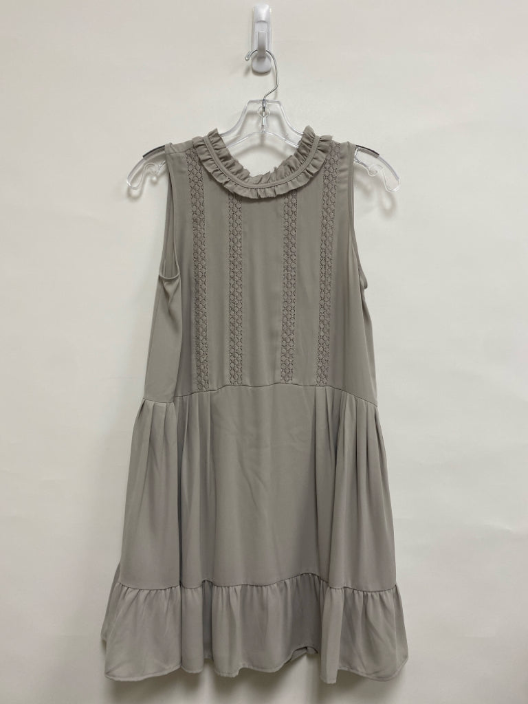 Size XS Taupe Ruffles Sleeveless Ladies Dress