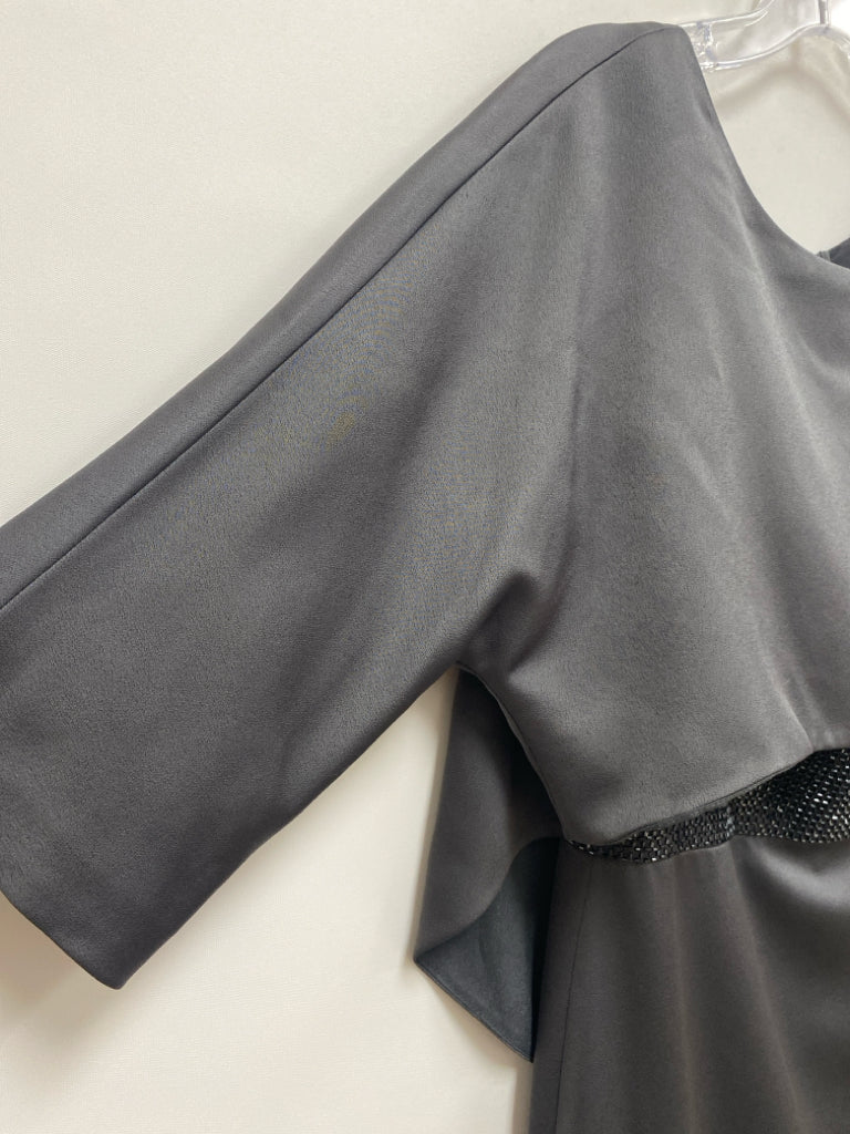 Armani Size 8 Charcoal Drape Ladies Dress