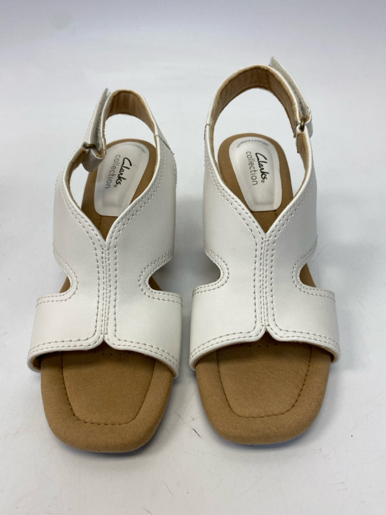 Clarks  Size 6.5 White Sandals