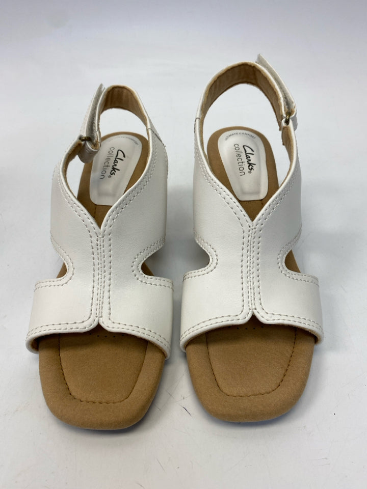 Clarks  Size 6.5 White Sandals