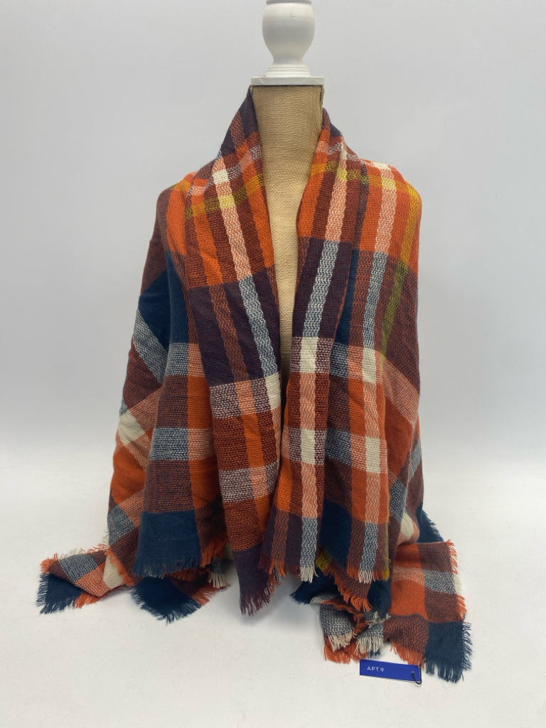 NWT Apt. 9 Orange/Blue Cream Scarf