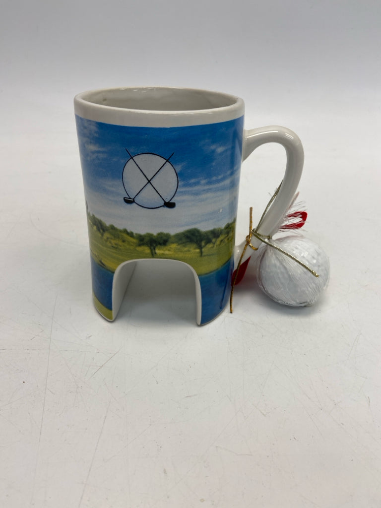 Multi Color Golf Ceramic Coffee Mug