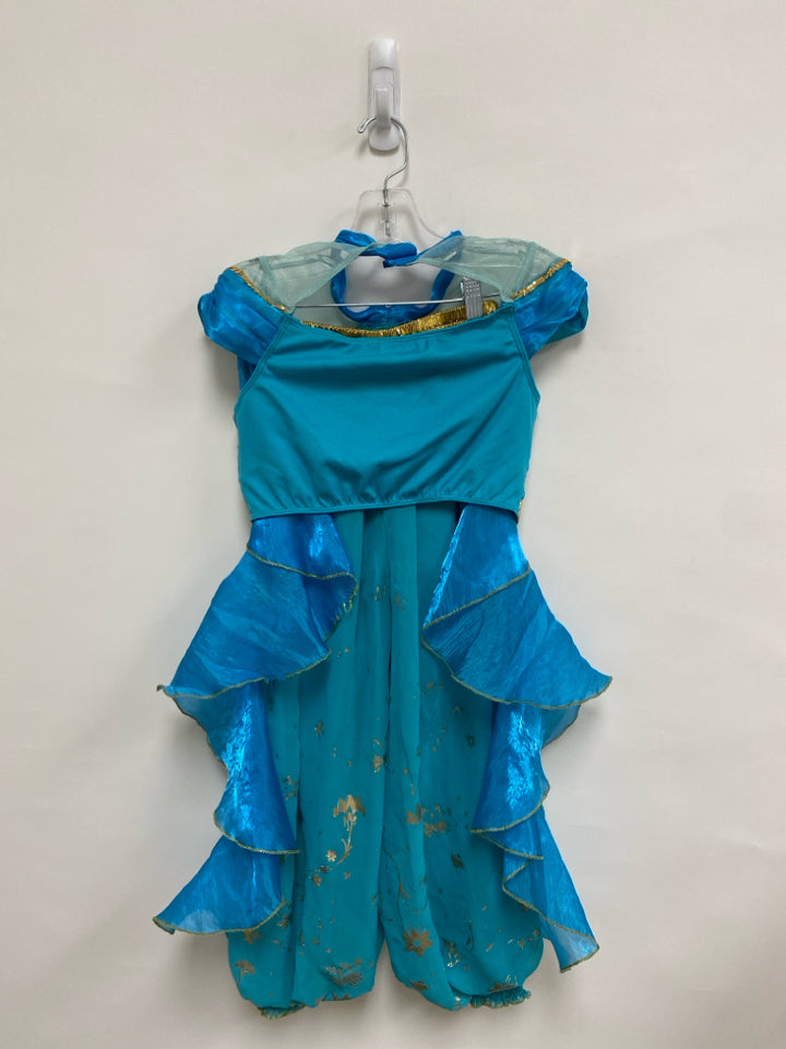 Disney SIZE 7/8 Turquoise/Gold Sequined Girl&