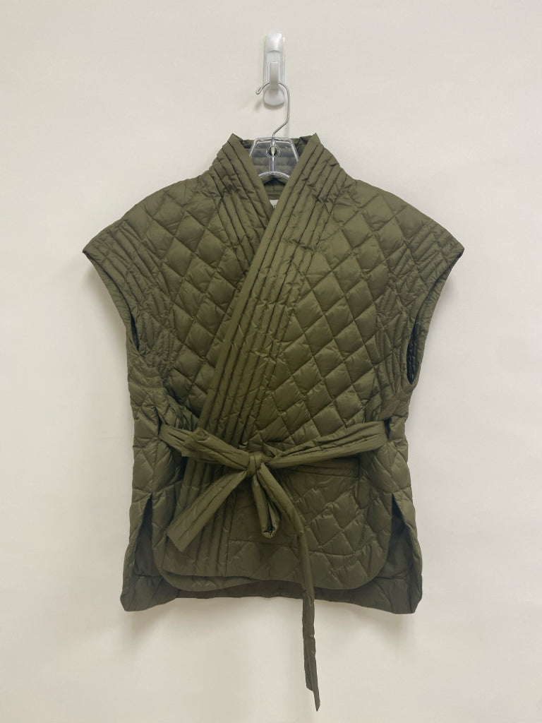 Size S Olive Green Drape Quilted Ladies Vest