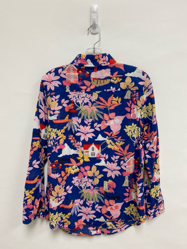 J McLaughlin Size M Blue Multi Color Ladies Top