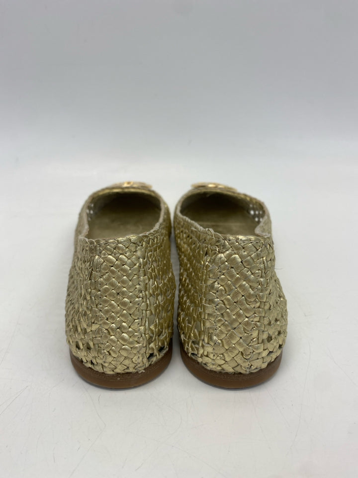 Tory Burch  Size 9 Gold Woven Flats