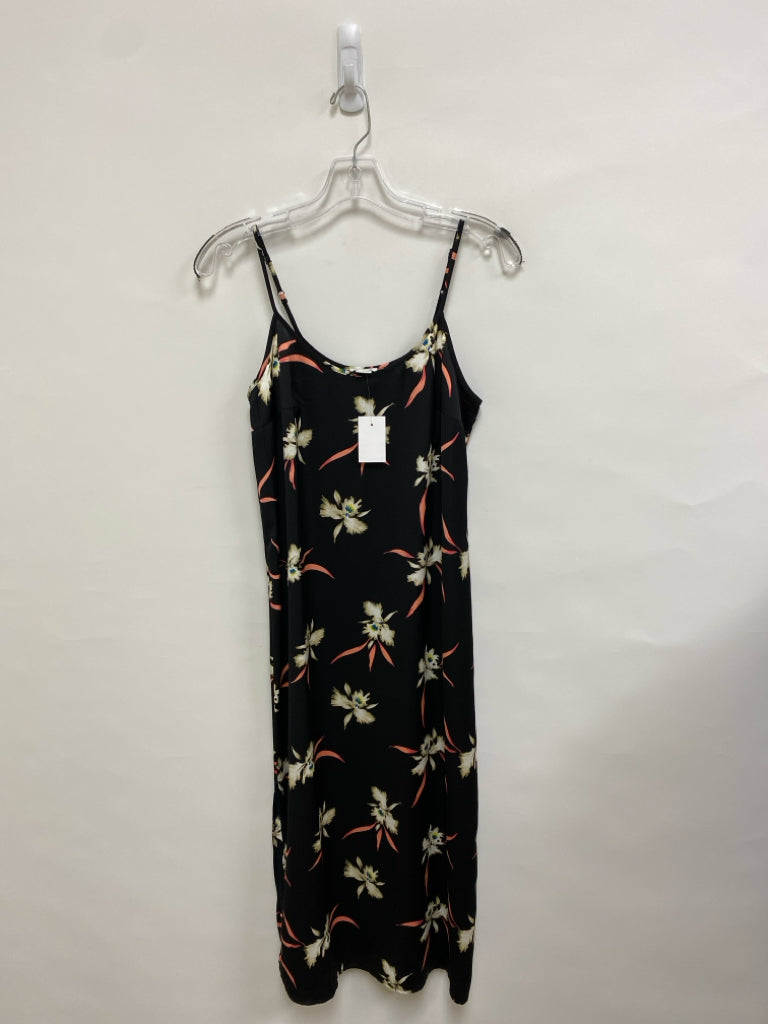 NWT J Crew Size XXS Black/Blue Coral Flowers Sleeveless Ladies Dress