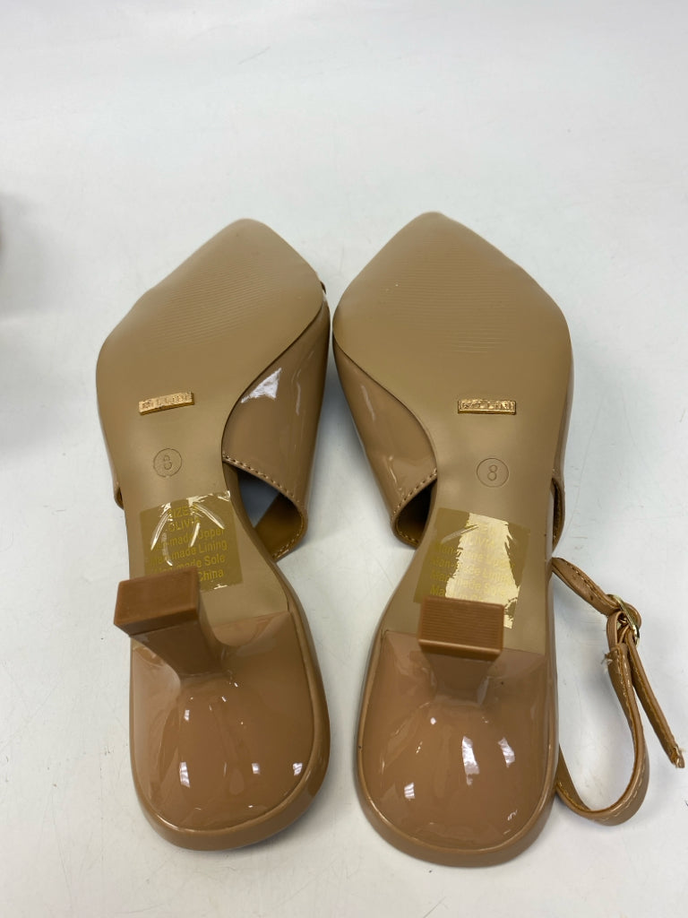NWOT Billini US Shoe Size 8 Tan Gold Accent(s) Patent Heels