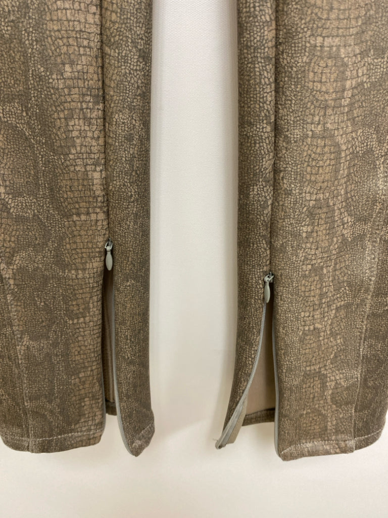 Anthropologie Size 25 Light Brown Taupe Snake Print Pull-on Ladies Pants