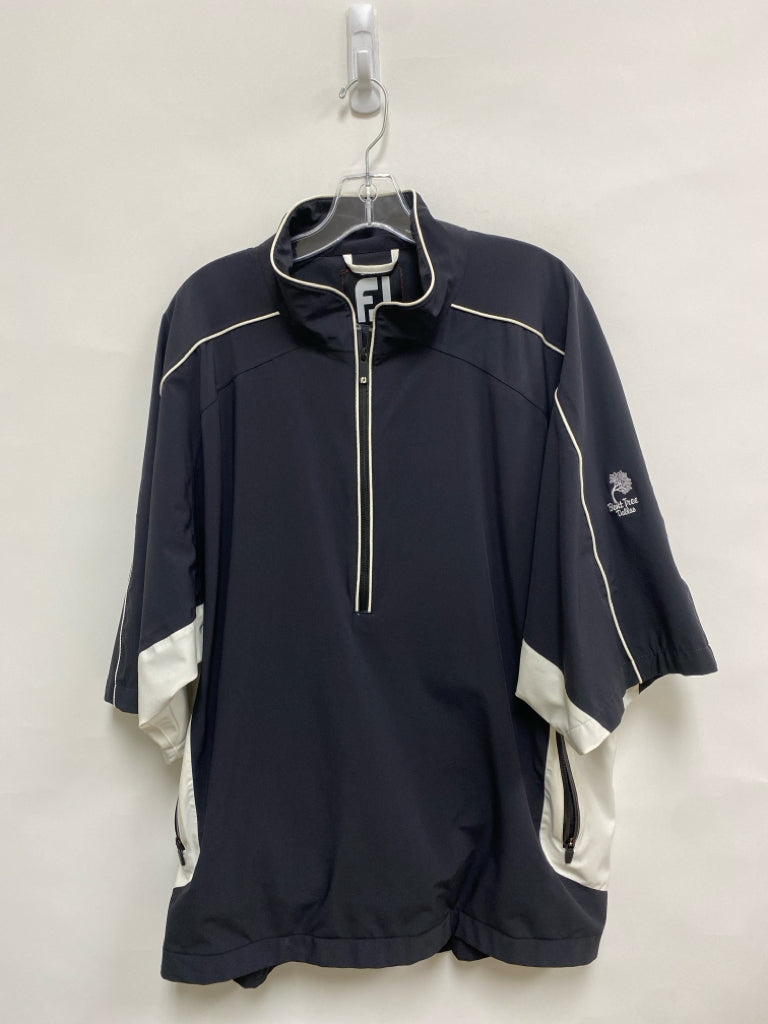 FootJoy Size XL Black White Trimmed Short Sleeve Men&