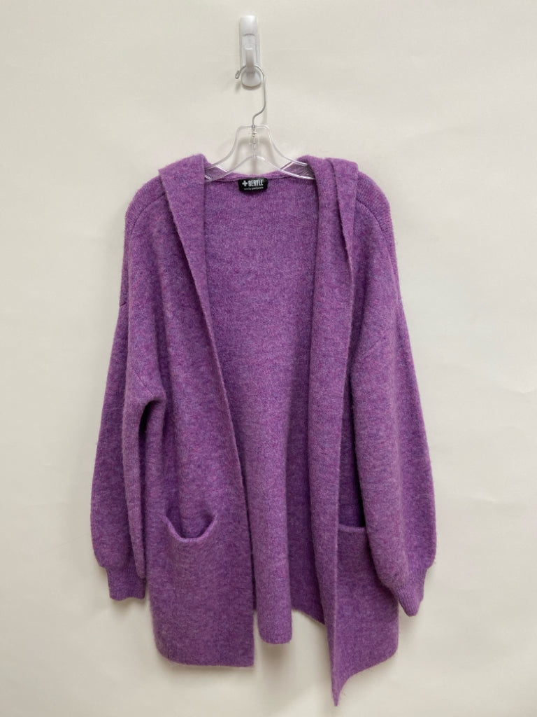 BERYLL Size OSFA Purple Drape Cashmere Blend Ladies Sweater