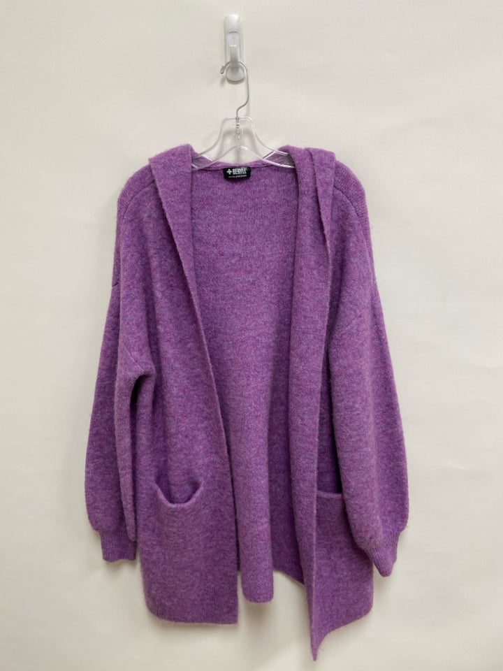 BERYLL Size OSFA Purple Drape Cashmere Blend Ladies Sweater