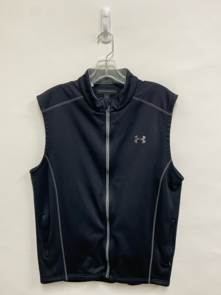 Under Armour Size XL Black Zip Down Men&