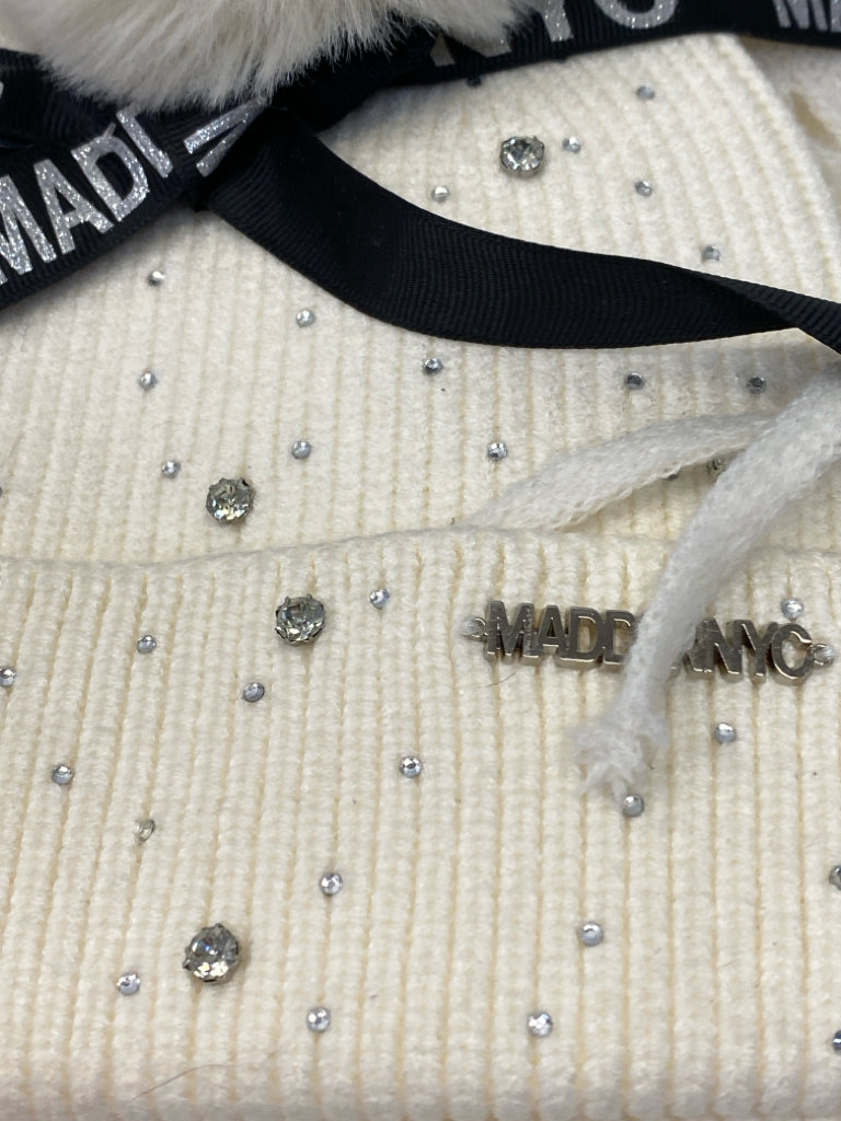 NEW Cream Rhinestone Winter Scarf
