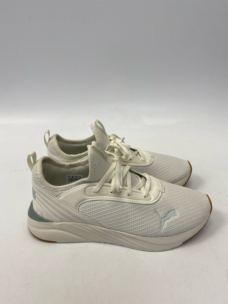 NWOT Puma  Size 7.5 Cream Aqua Lace-up Sneakers