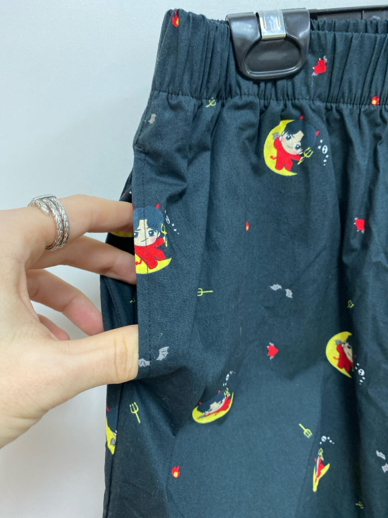 Size L Black Red/Yellow Ladies Pajama Pant