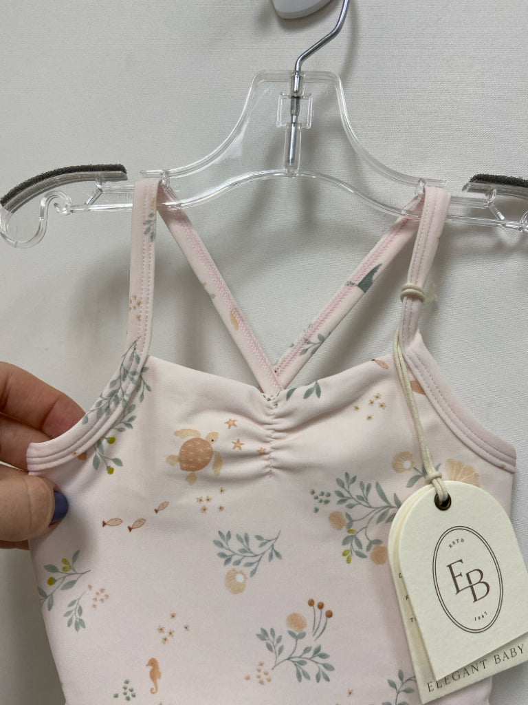 NWT ELEGANT BABY SIZE 6-9M Pale Pink Green Flowers Girl&