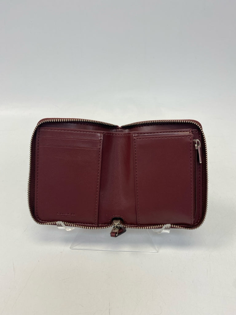 Coach Burgundy Signature Wallet
