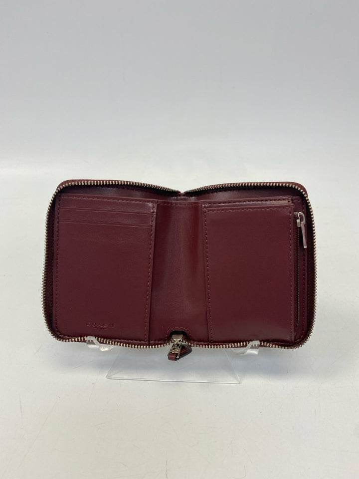 Coach Burgundy Signature Wallet
