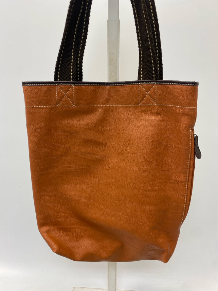 Chala Burnt Orange Green Bird(s) Tote Bag