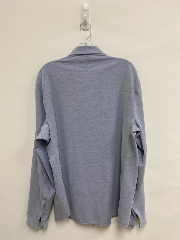 Lululemon Size XXL Dusty Blue Button Up Men&