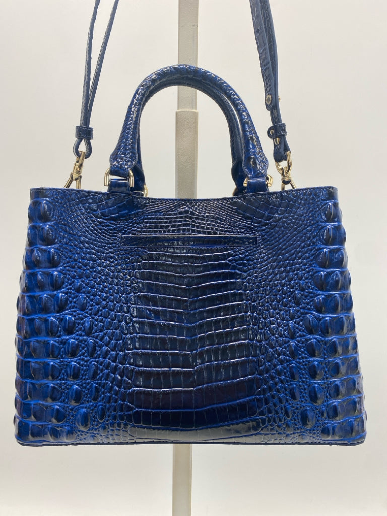 Brahmin Blue Small Denise Convertible Satchel