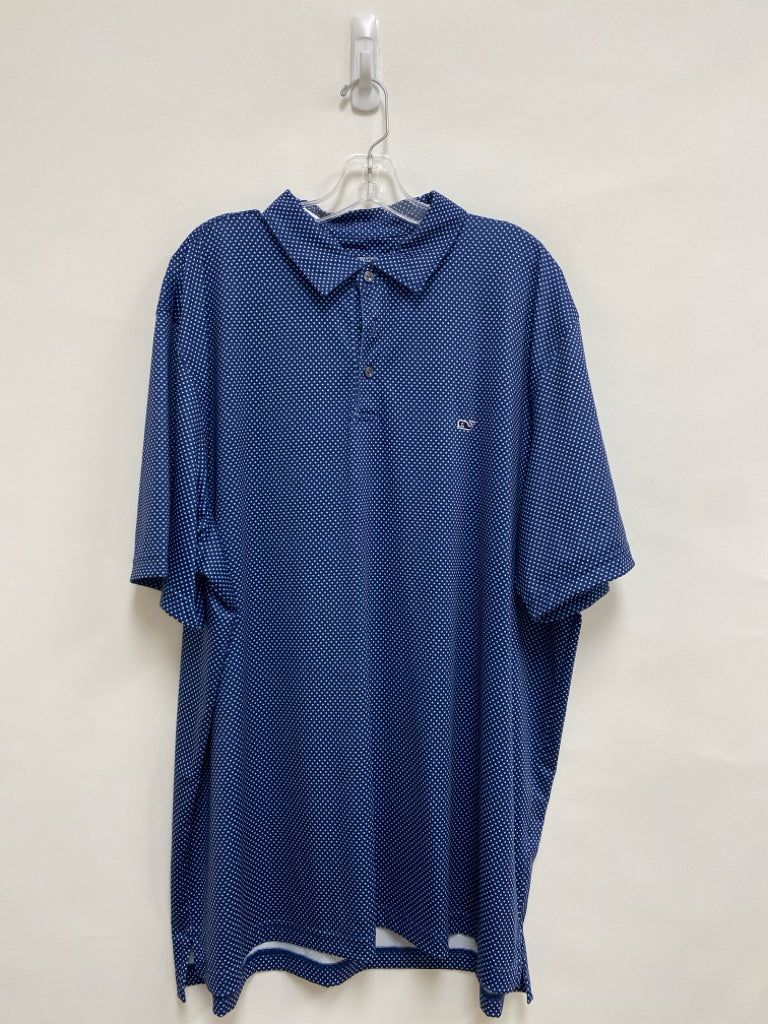Vineyard Vines Size XXL Navy Blue Stars Polo Men&