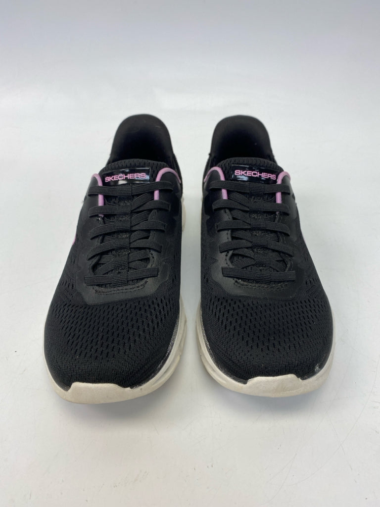 Skechers  Size 6 Black Lavender Sneakers