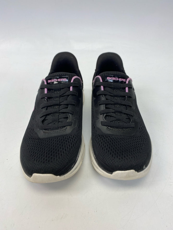 Skechers  Size 6 Black Lavender Sneakers