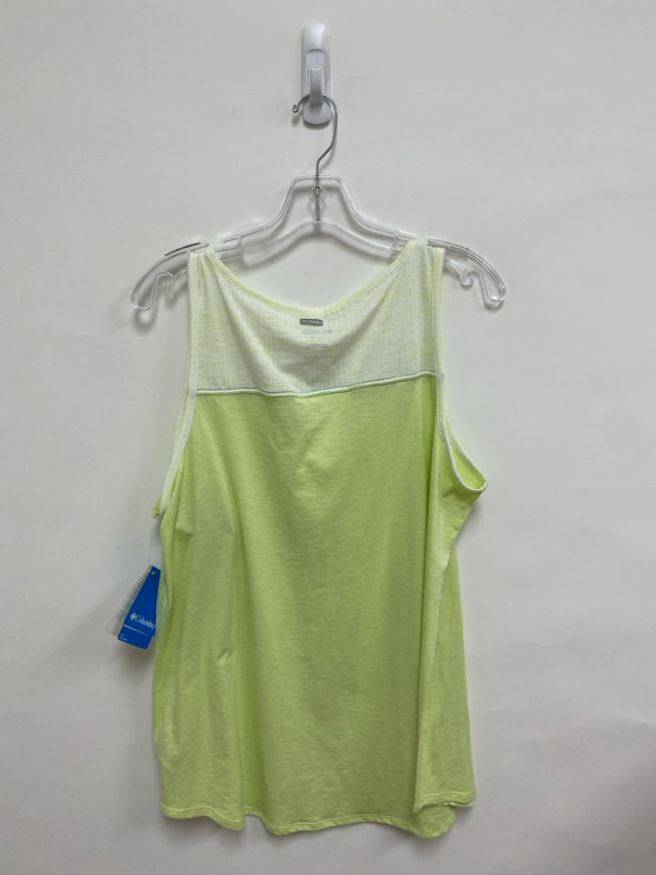 NWT Columbia  SIZE  1X Pale Green White Trimmed Tank Plus Size Top