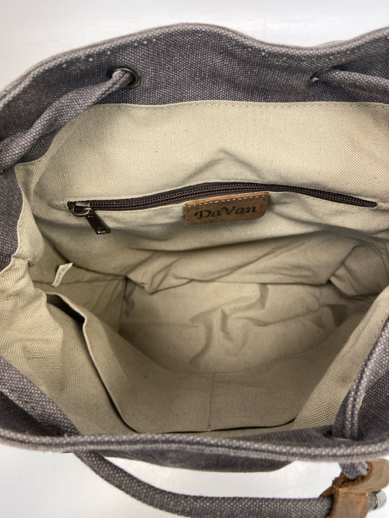 Da Van Dark Gray Canvas Backpack