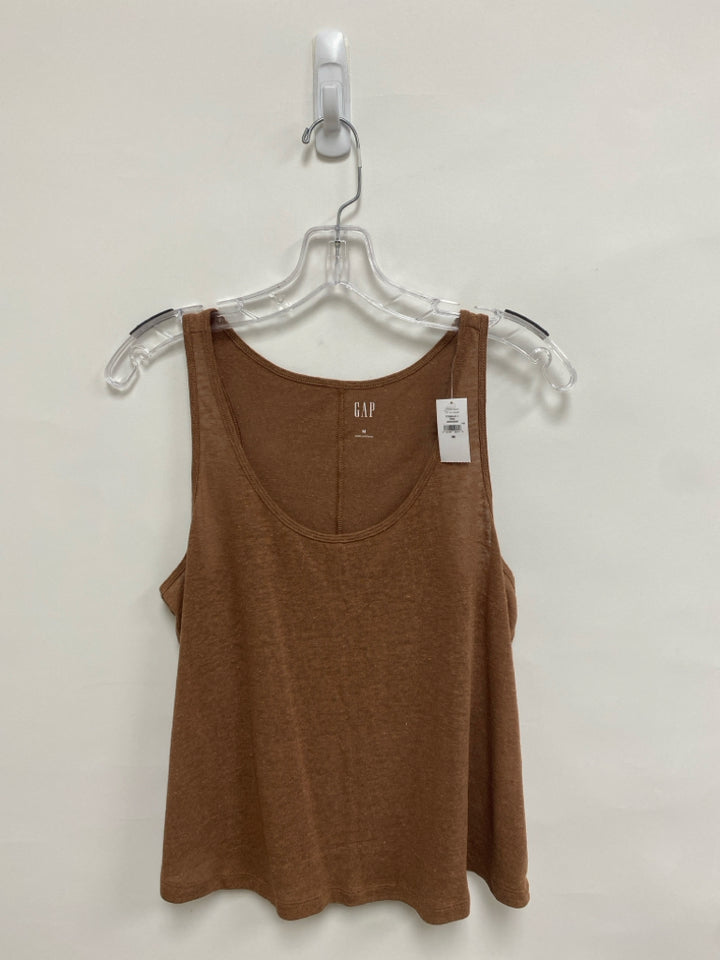 NWT Gap Size M Brown Tank Linen Ladies Top