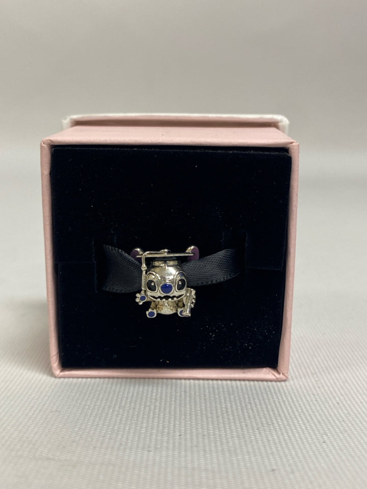 NEW/BOX Pandora Silver Color Black Cartoon Charm
