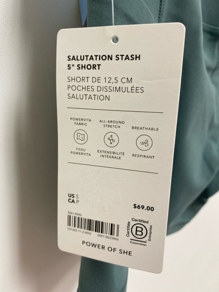 NWT Athleta Size S Dusty Blue Athletic Shorts
