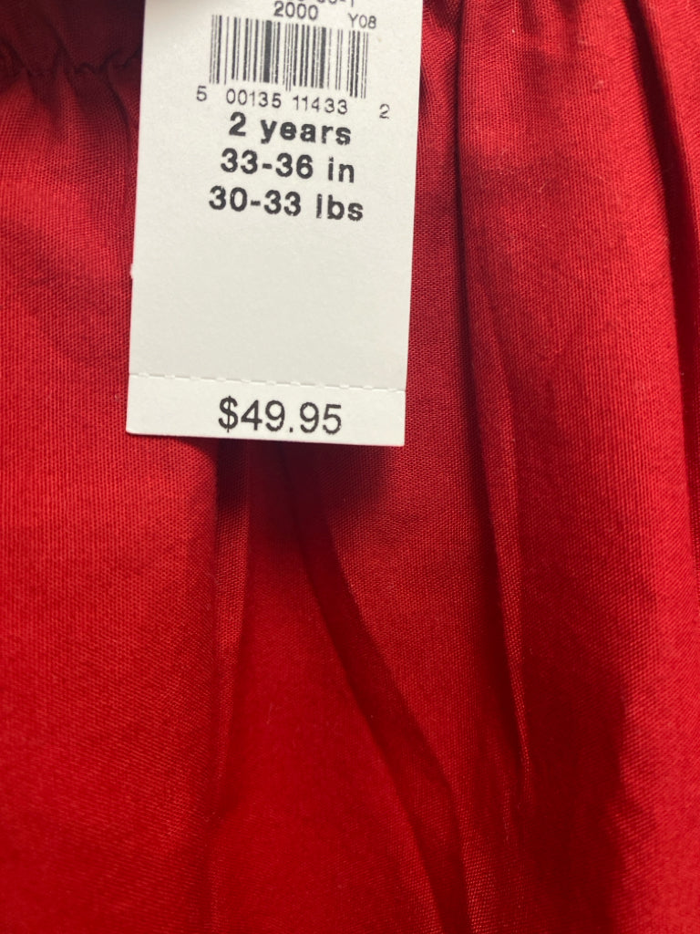 NWT Baby Gap SIZE 2 Red White Embroidered Girl&