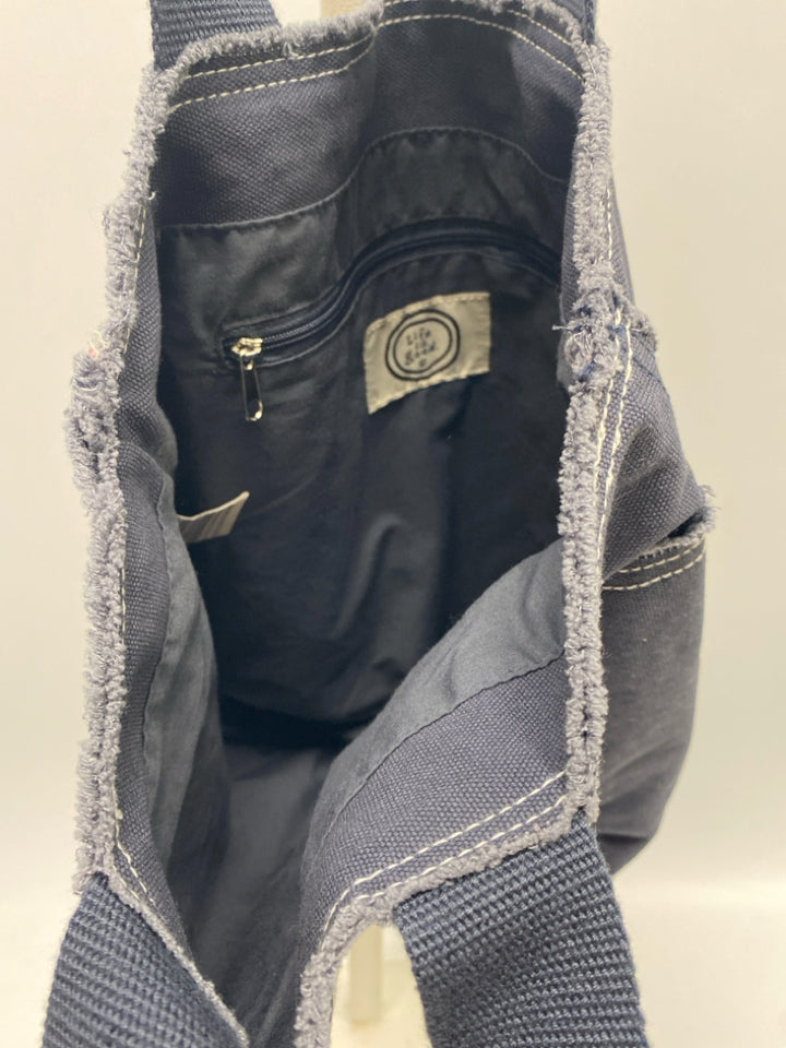 Life is Good Dark Blue Handbag