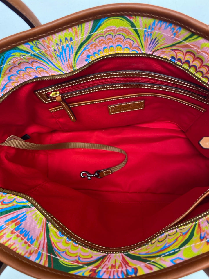Dooney &amp; Bourke Pink Multi-Color Plumes Tote