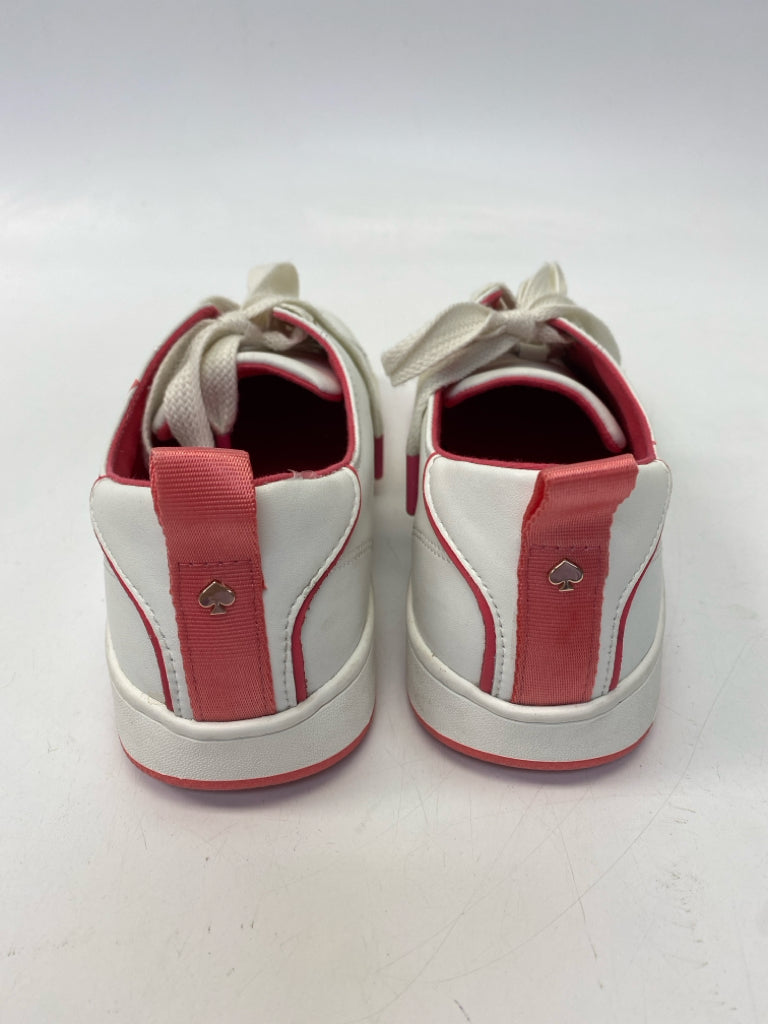 Kate Spade  Size 9 White Pink Lace-up Nikki Sneakers