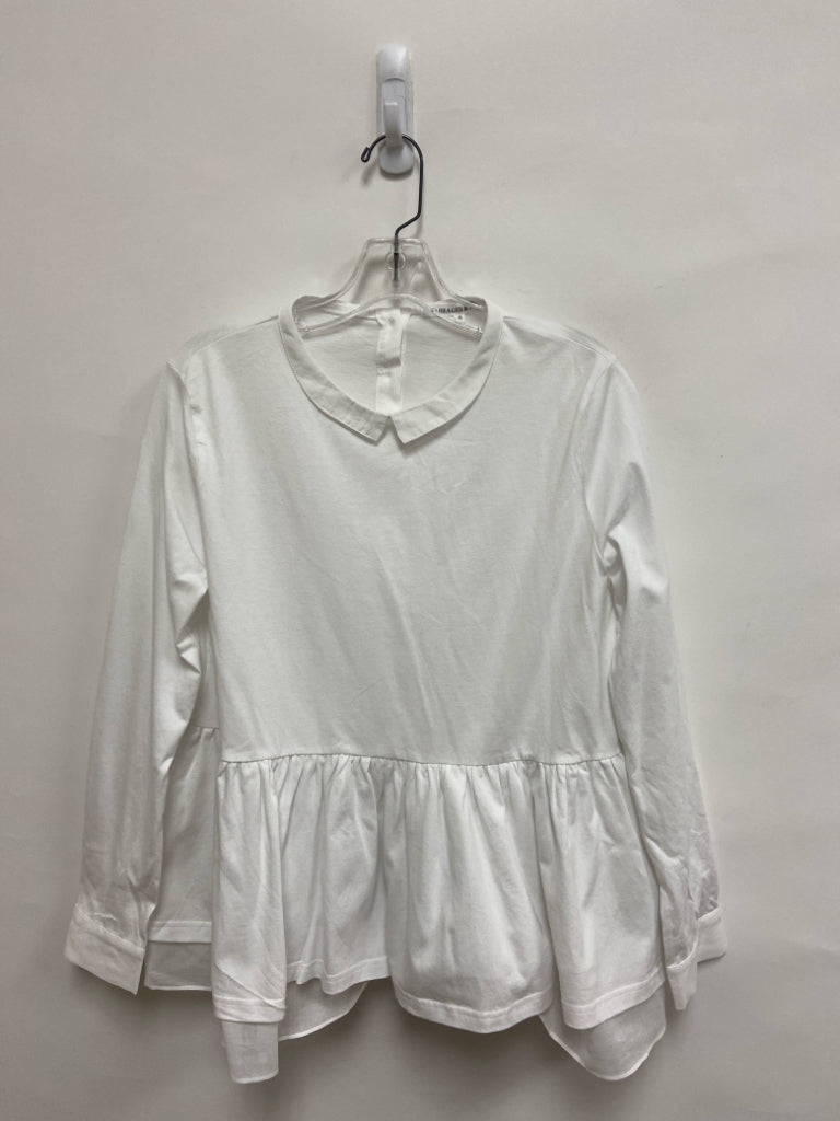 Size S White Long Sleeve Ladies Top
